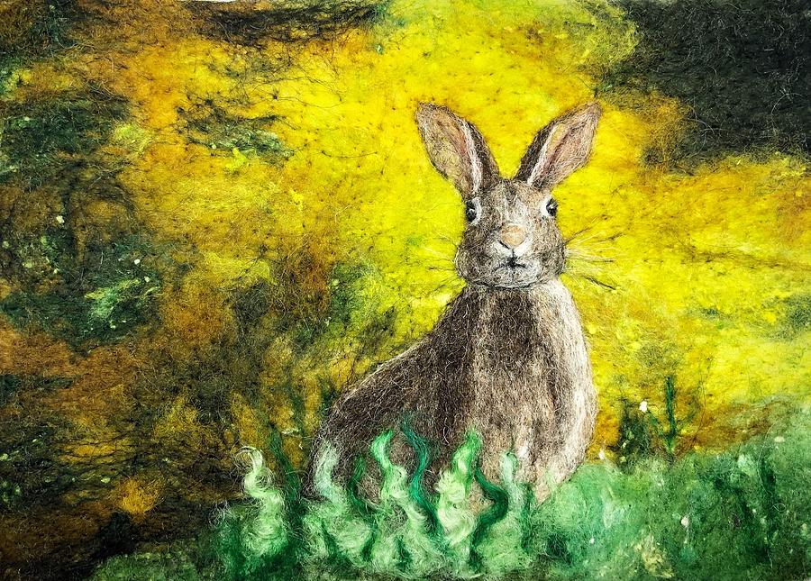 Hare in Yellow Field by Ushma Sargeant Hare in Yellow Field by Ushma Sargeant