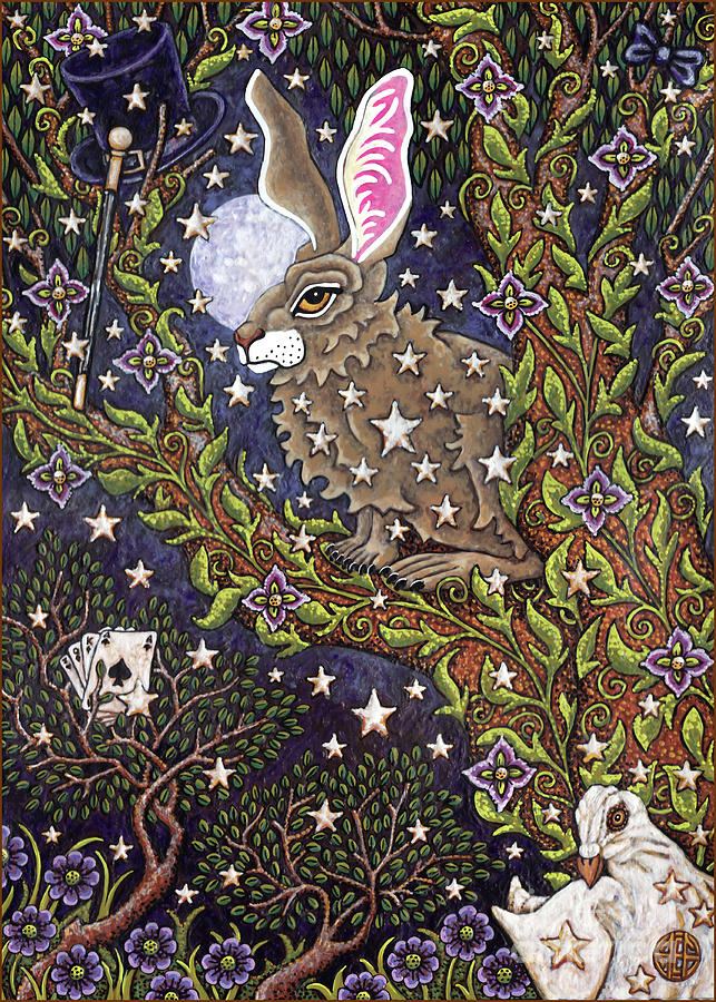 Hare Tapestree 1 Painting by Amy E Fraser