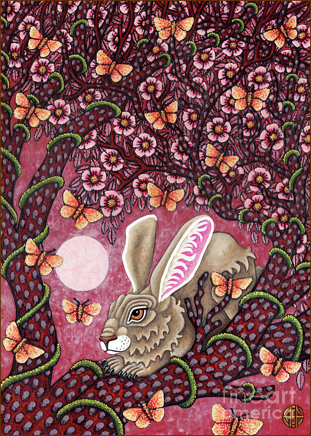 Hare Tapestree 2 Painting by Amy E Fraser