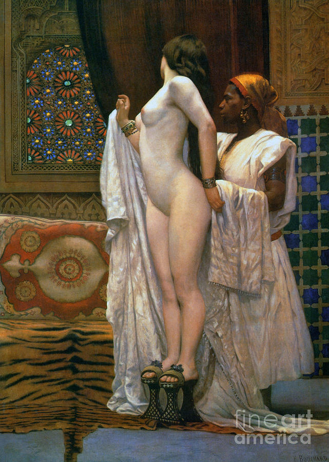 Harem After the Bath, circa 1894 Painting by Paul Louis Bouchard