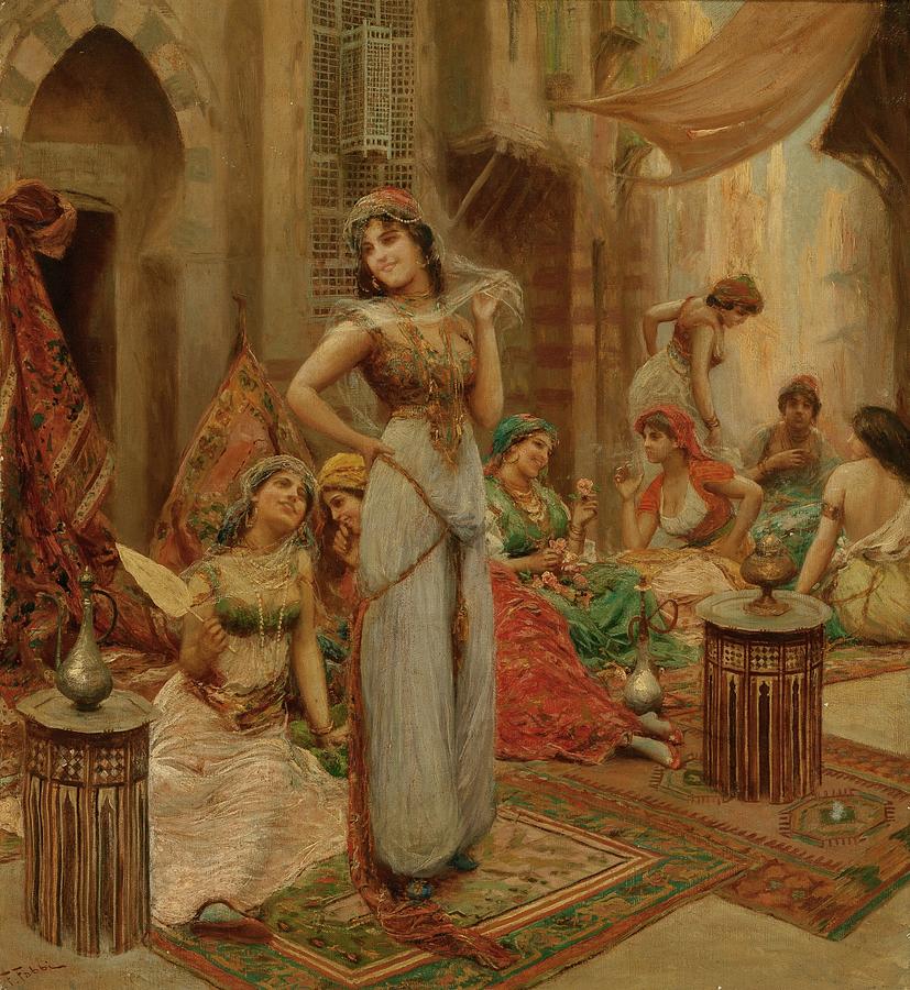 Harem Beauties At Market Painting by Fabio Fabbi | Pixels