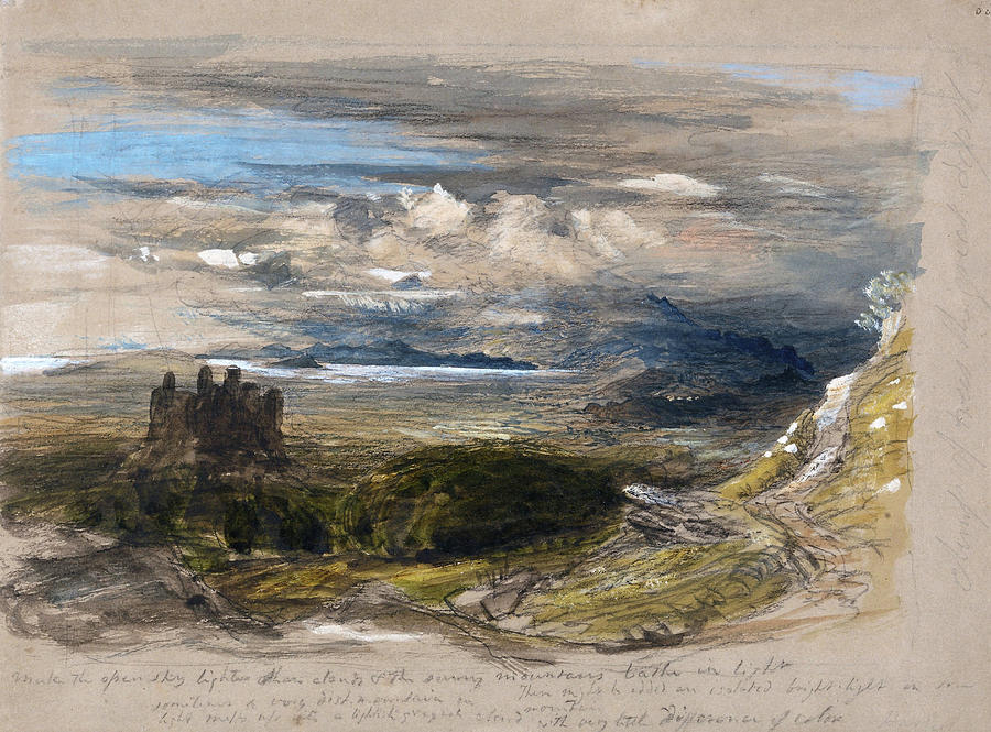Harlech Castle - Digital Remastered Edition Painting by Samuel Palmer