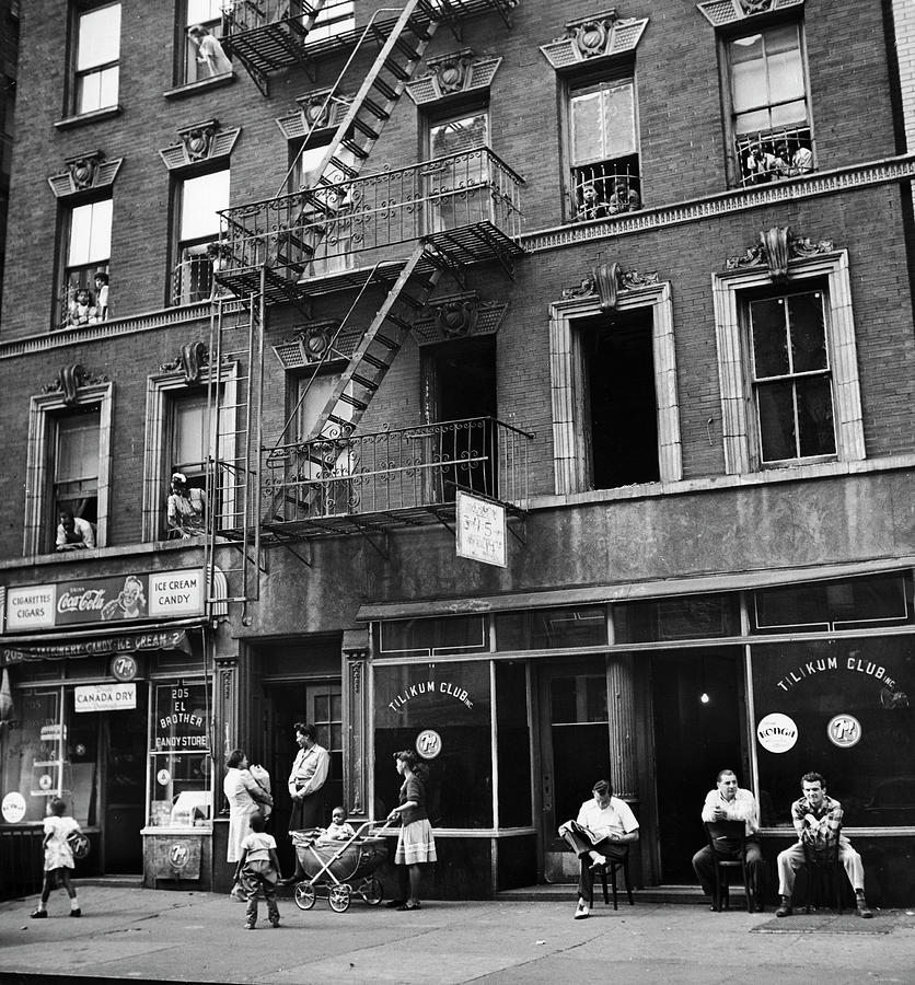 New York City Photograph - Harlem Street Scene by Ralph Morse
