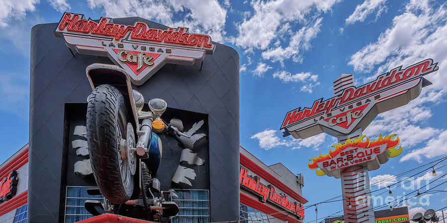  Harley Davidson Cafe Las Vegas 2 to 1 RatioRIP Photograph by Aloha Art