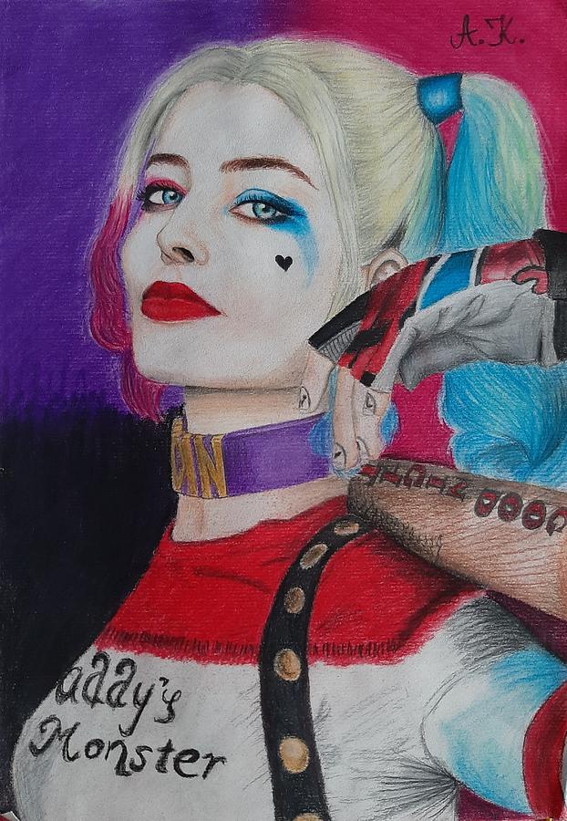 Harley Quinn Pastel by Aleksandra Kremic - Fine Art America