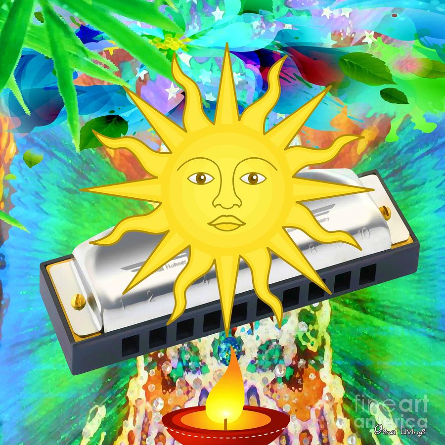 Harmonica Sunshine Digital Art by Gena Livings