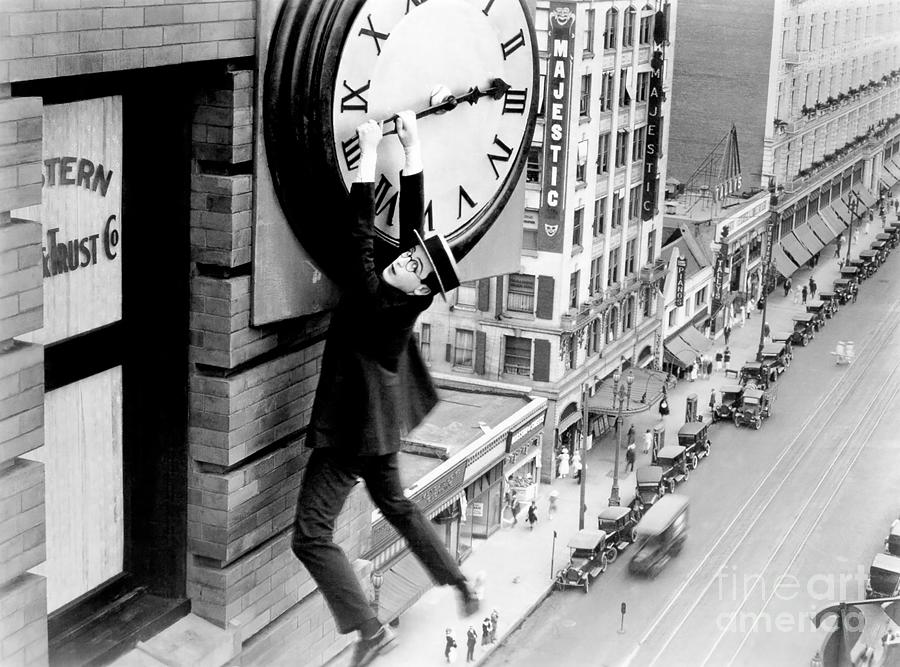 Harold Lloyd Safety Last 1923 Photograph by Sad Hill - Bizarre Los Angeles Archive
