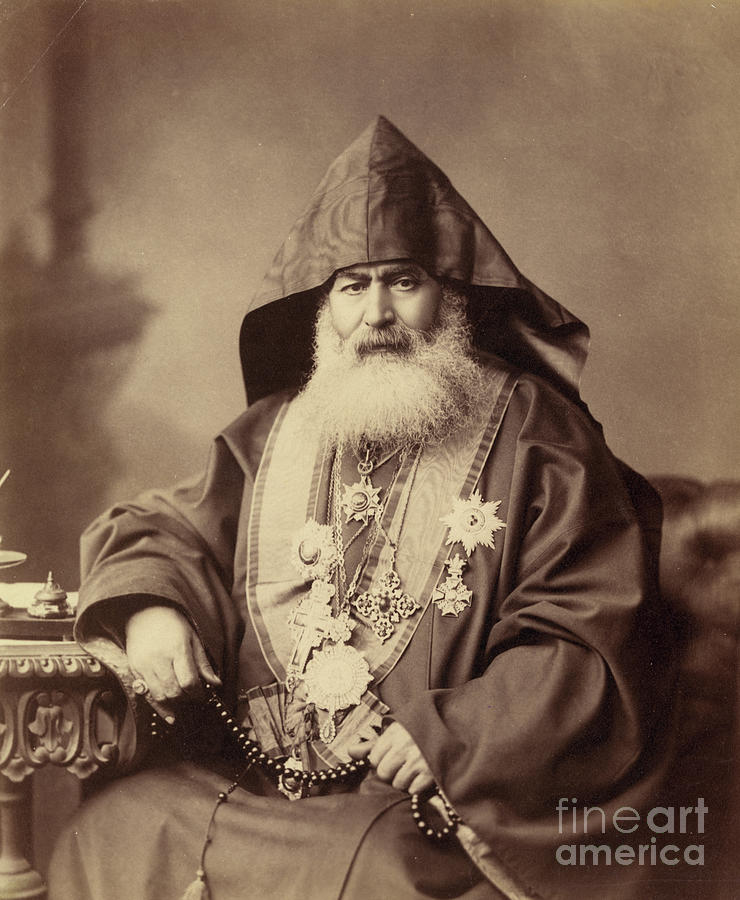 Christianity Photograph - Harootiun Vehabedian, The Armenian Patriarch Of Jerusalem, 1900-10 by 