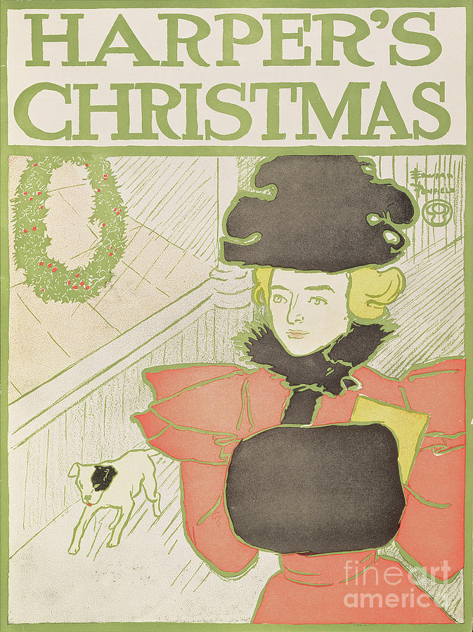 Harpers Christmas, 1890 By Edward Penfield Painting by Edward Penfield