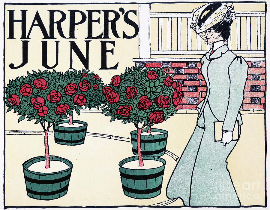 Harpers June, 1899 Ink On Paper By Edward Penfield Painting by Edward Penfield