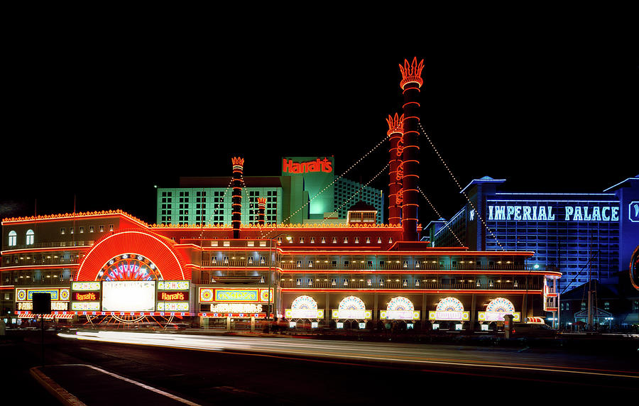 Las Vegas Photograph - Harrahs Hotel And Casino by Mountain Dreams