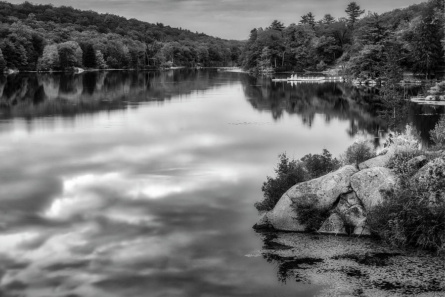 Harriman State Park In Autumn BW Photograph by Susan Candelario