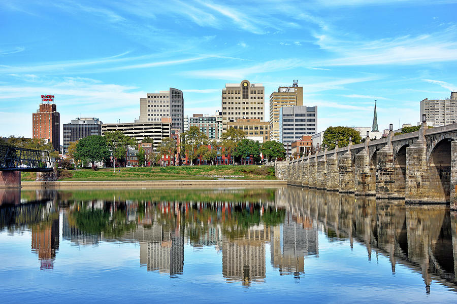 Harrisburg Photograph - Harrisburg Pennsylvania - Reflections In The Susquehanna by Brendan Reals Harrisburg Photograph - Harrisburg Pennsylvania - Reflections In The Susquehanna by Brendan Reals