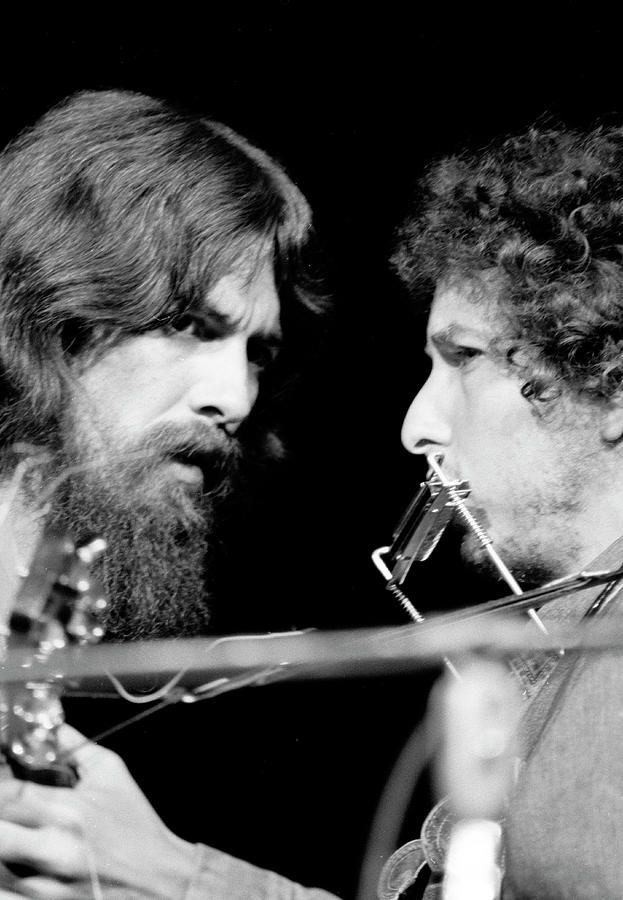 George Harrison Photograph - Harrison and Dylan by Bill Ray