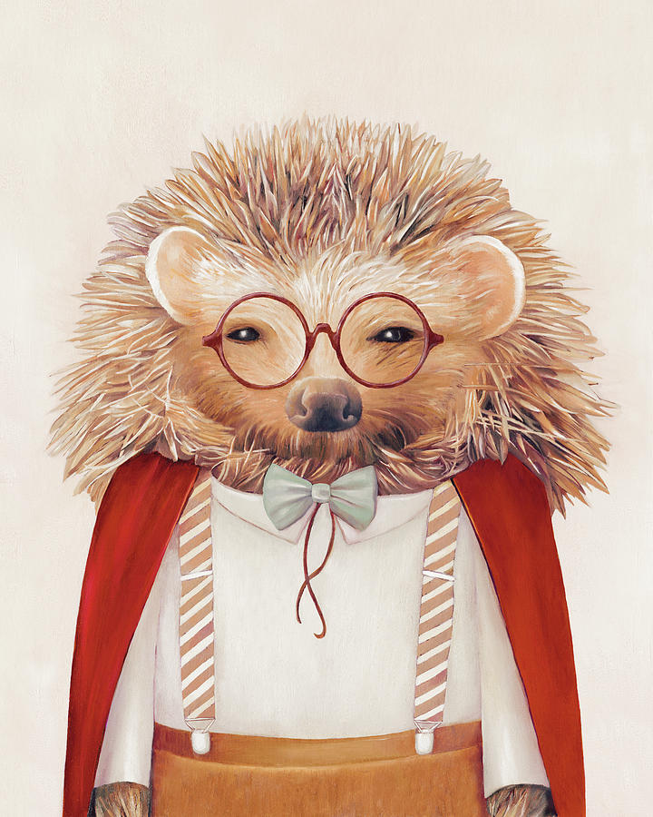 Hedgehog Painting - Harry Hedgehog by Animal Crew