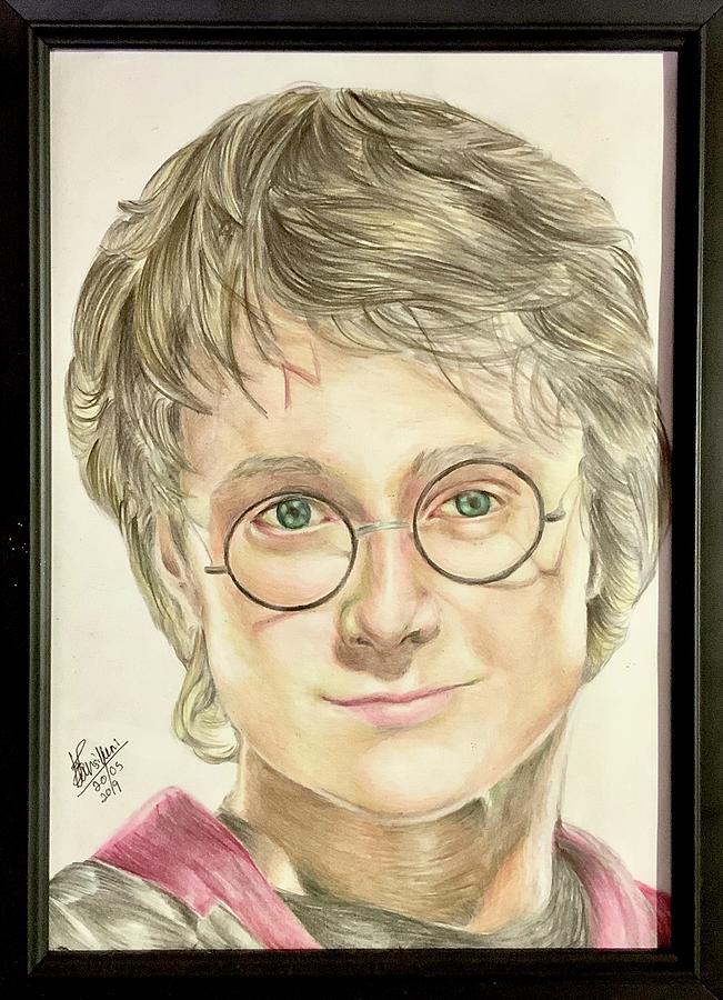 Harry potter portrait drawing Drawing by Thinara Sansiluni