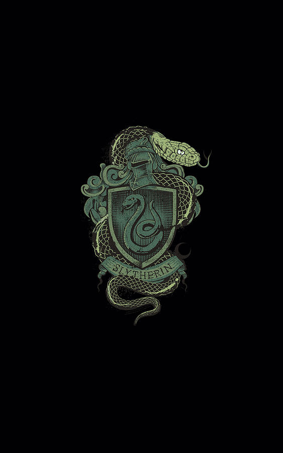 Harry Potter - Slytherin Snake Crest Digital Art by Brand A - Fine Art ...