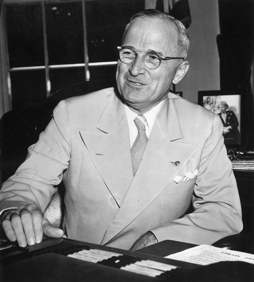 Harry S Truman Photograph by Fox Photos