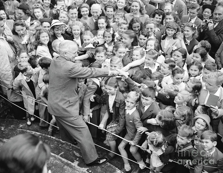 Harry S. Truman Greeting American Photograph by Bettmann Harry S. Truman Greeting American Photograph by Bettmann