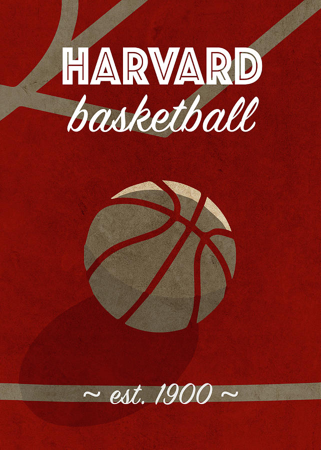 Harvard University Retro College Basketball Team Poster Mixed Media by ...