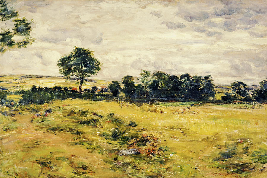 Harvest at Broomieknowe, 1896 Painting by William McTaggart | Fine Art ...