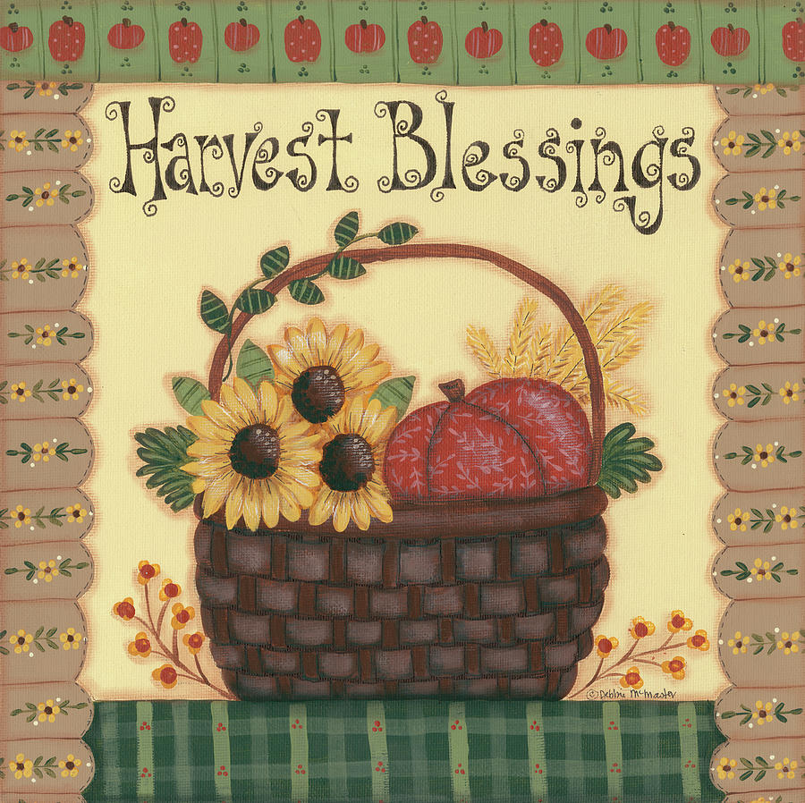 Flower Painting - Harvest Blessings by Debbie Mcmaster