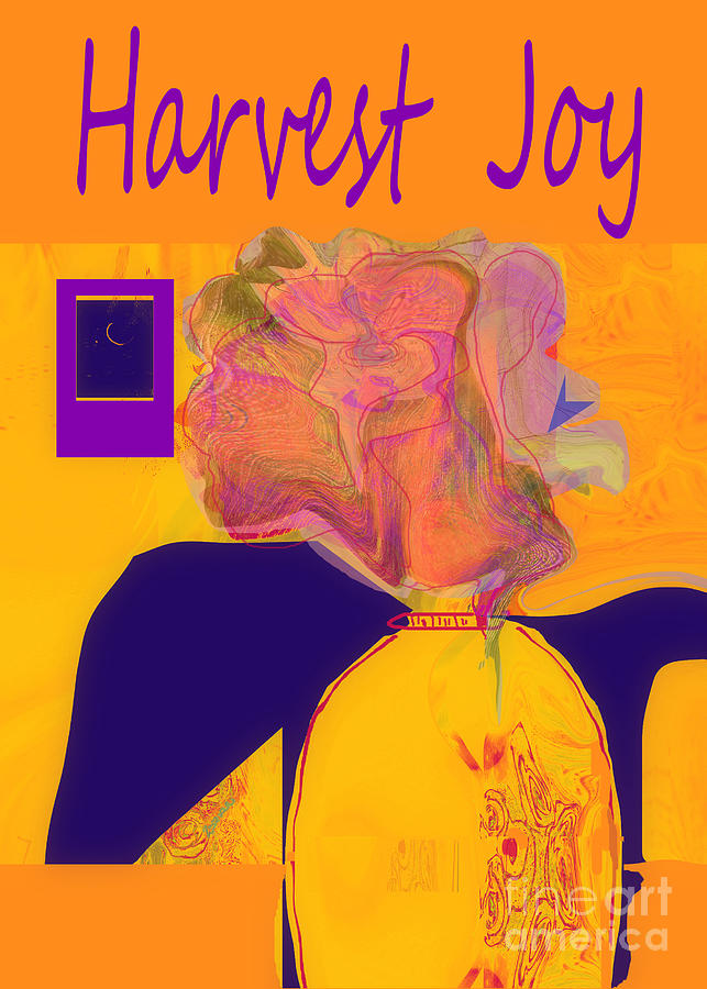 Harvest Joy Greetings Mixed Media by Zsanan Studio