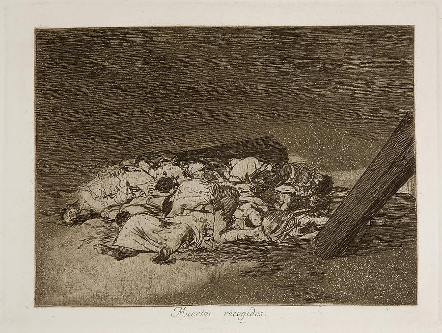 Harvest of the Dead. 1812 - 1814. Etching, Aquatint, Burnisher ... Painting by Francisco de Goya -1746-1828-