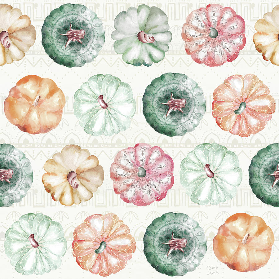 Pattern Mixed Media - Harvest Touch Pattern Viia by Dina June
