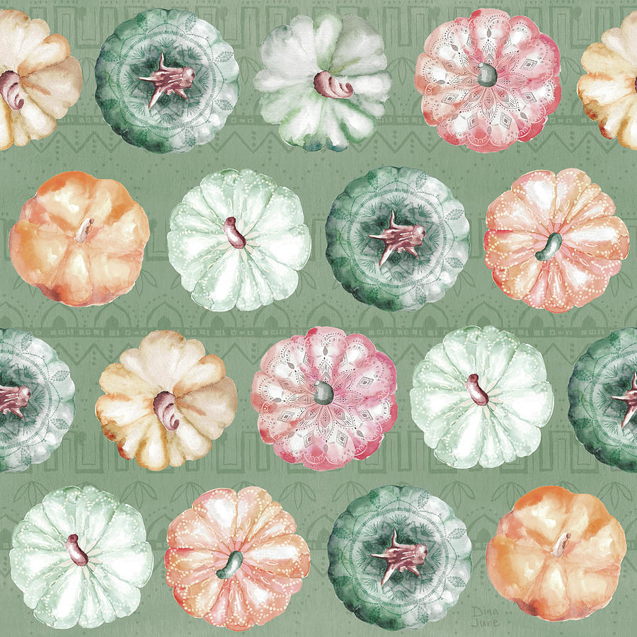Pattern Mixed Media - Harvest Touch Pattern Viib by Dina June