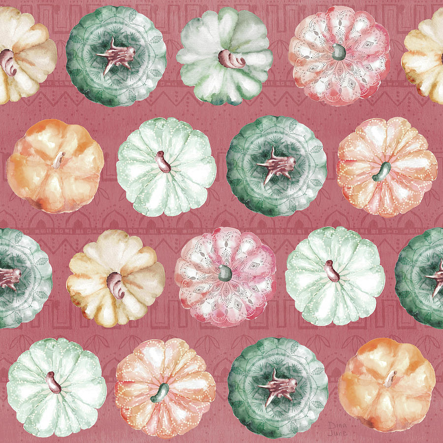 Pattern Mixed Media - Harvest Touch Pattern Viic by Dina June
