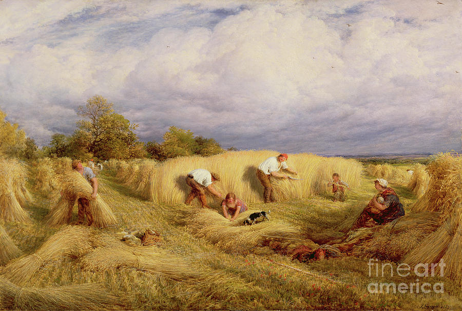 Harvesters, 1855 Painting by John Linnell