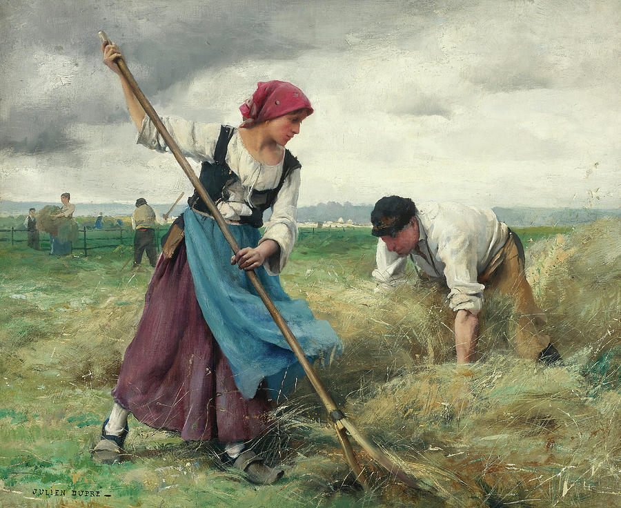 Julien Dupre Painting - Harvesters, 19th century by Julien Dupre