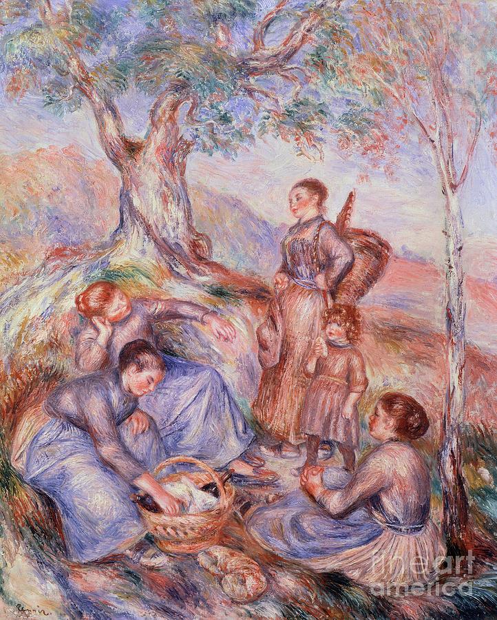 Harvesters Breakfast By Renoir Painting by Pierre-auguste Renoir