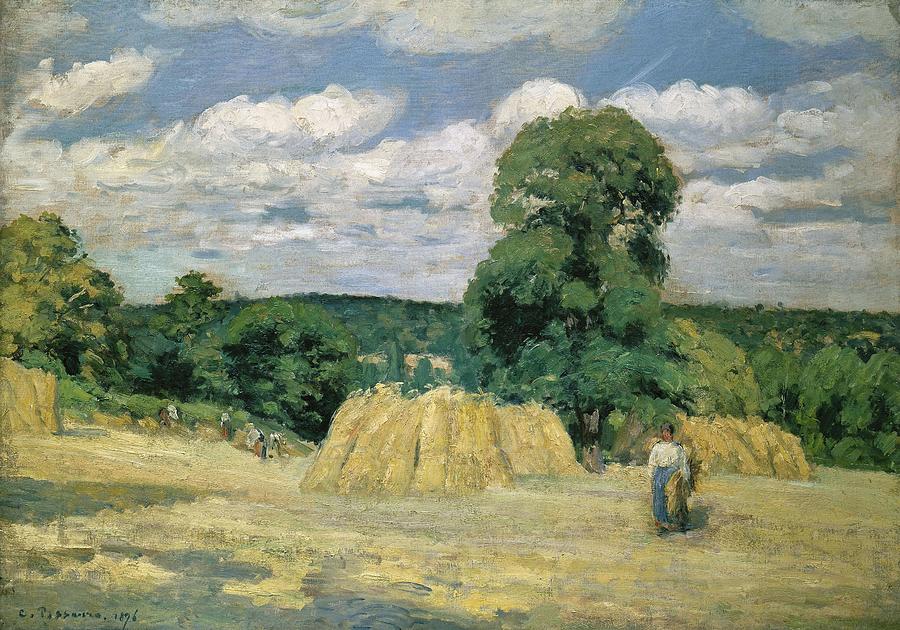 Harvesting at Montfoucault - 1896 - 65x92,5 cm - oil on canvas. Painting by Camille Pissarro -1830-1903-