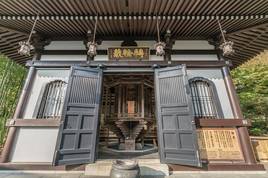 Buddha Photograph - Hase-dera Temple, Kyozo Sutra Archive Rinzo Hall. Kamakura. Ja by Manuel Ascanio