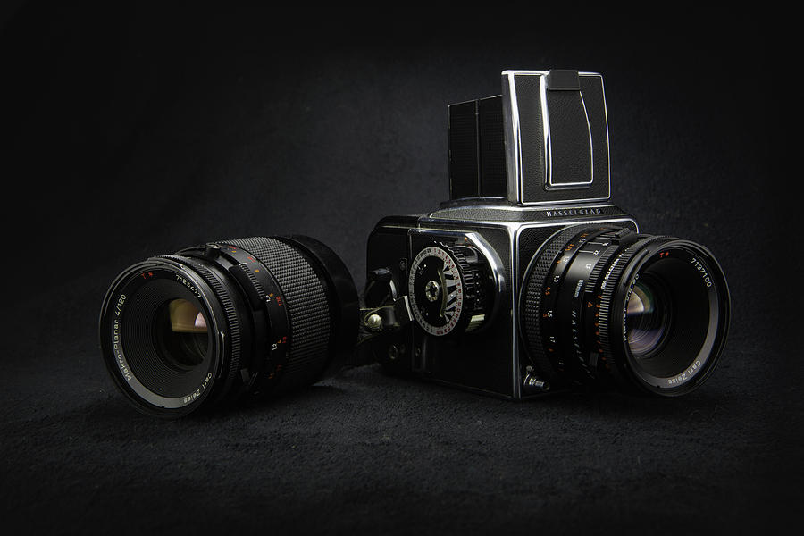 Hasselblad medium format camera, light painting Photograph by Dirk Ercken