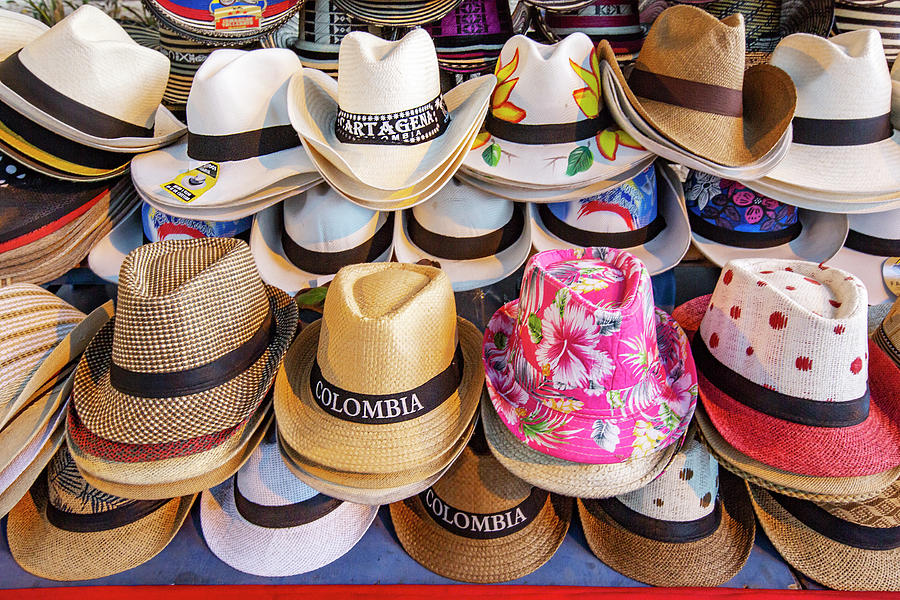 Hats For Sale, Cartagena, Colombia Digital Art by Claudia Uripos - Fine ...