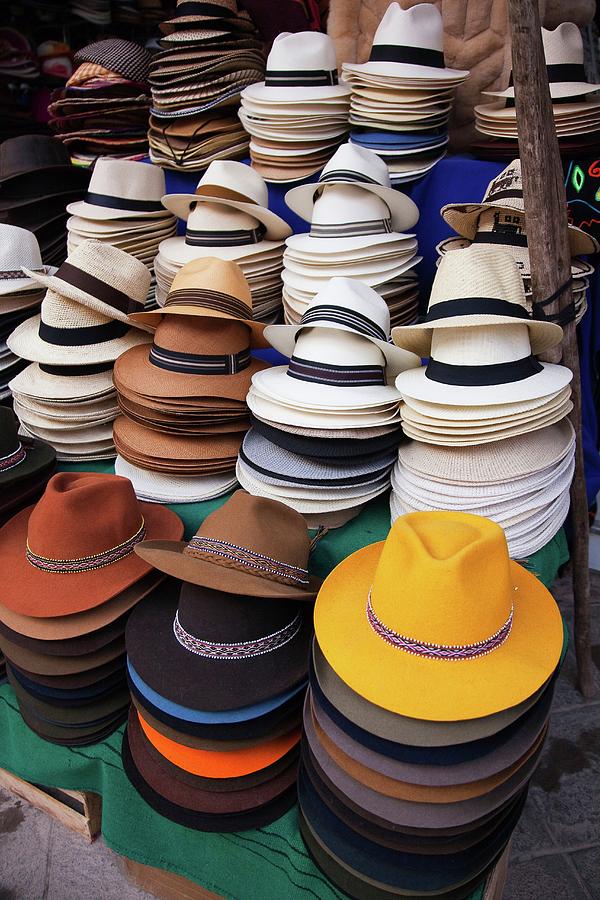 Hats In A Shop At The Market Photograph by Cem Canbay - Fine Art America