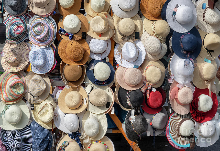 Hats On Ljubljana Central Market In Slovenia Photograph
