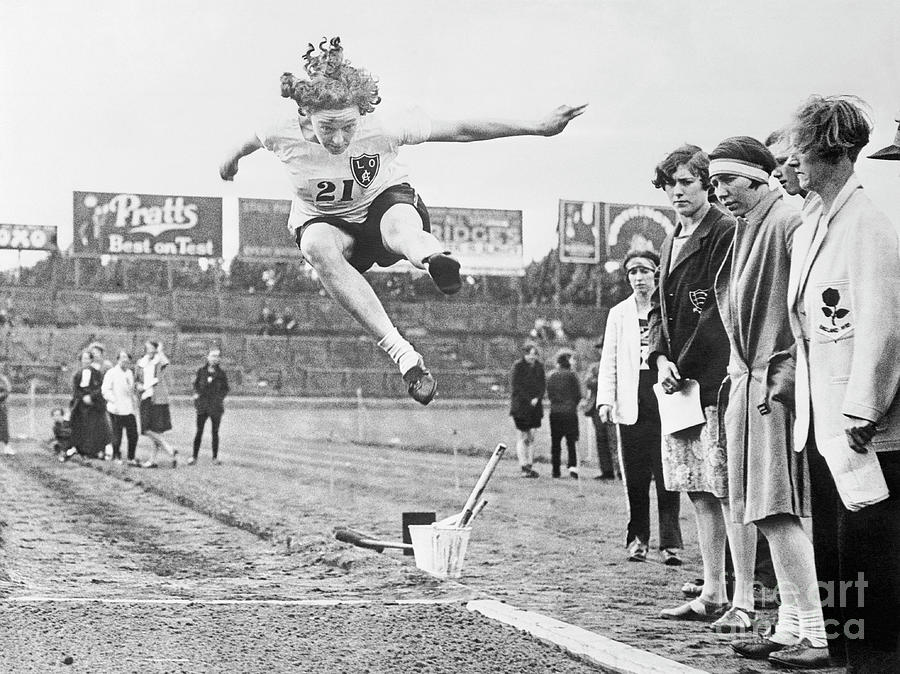 Hatt During Olympic Hurdle Jump Photograph by Bettmann