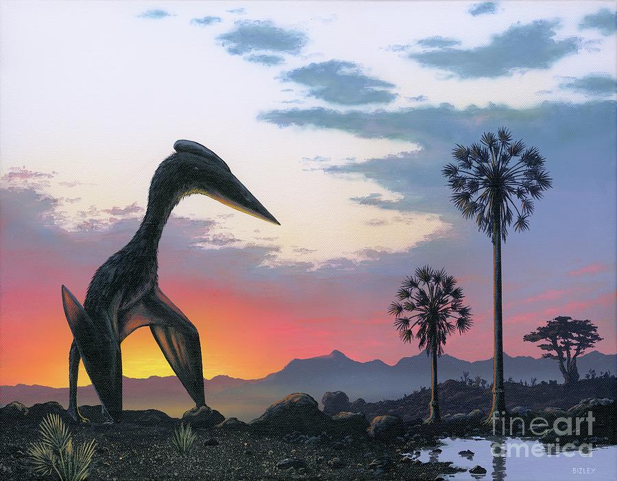 Hatzegopterix Pterosaur At Dawn Photograph by Richard Bizley/science Photo Library