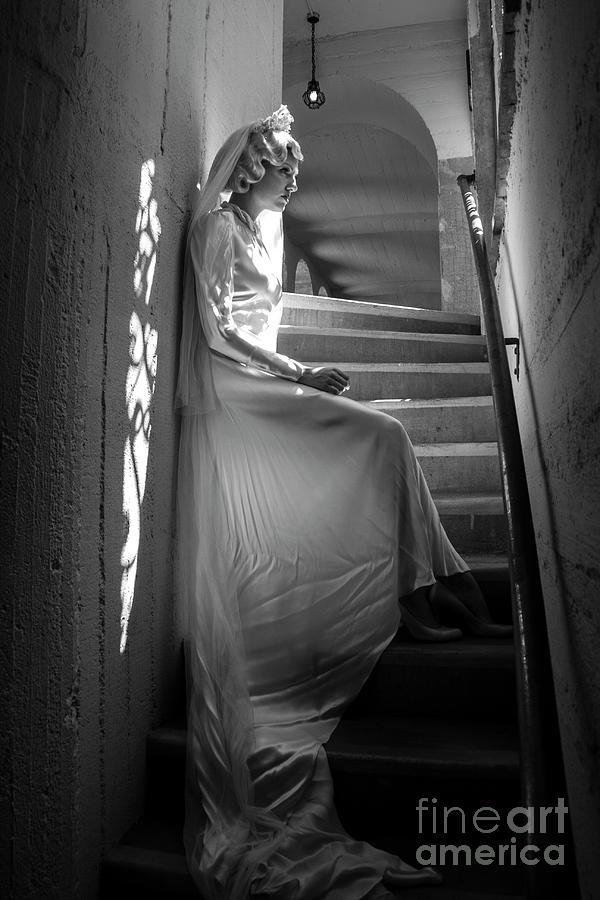 Haunted by History - Vintage Bride - Mission Inn - Photographer Craig Owens Photograph by Sad Hill - Bizarre Los Angeles Archive