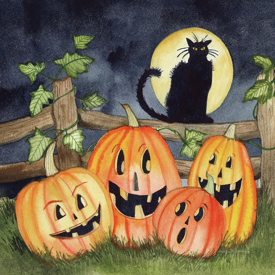 Haunting Halloween Night I No Border Painting by Kathleen Parr Mckenna ...