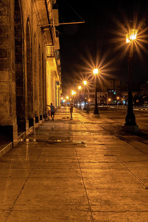 Havana Street Lights Photograph by Tom Singleton