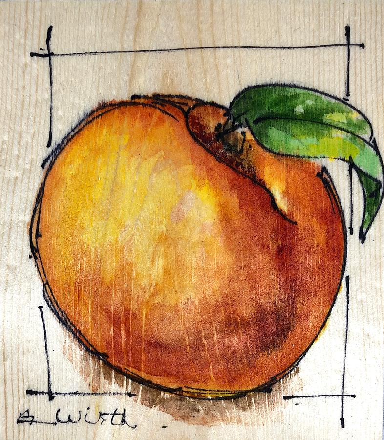 Have a Peach of a Day Painting by Barbara Wirth