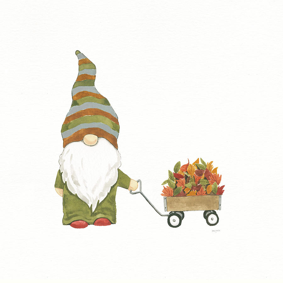 Fall Mixed Media - Havest Gnomes II by Jenaya Jackson