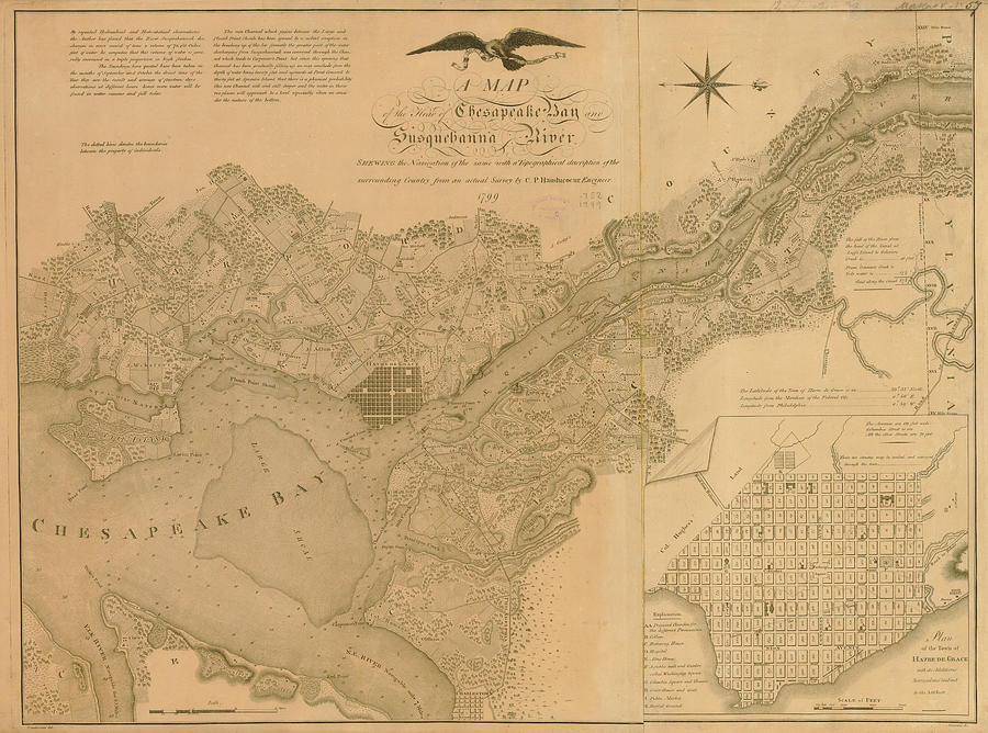 Havre De Grace, Susquehanna River And Digital Art by Historic Map Works Llc Havre De Grace, Susquehanna River And Digital Art by Historic Map Works Llc