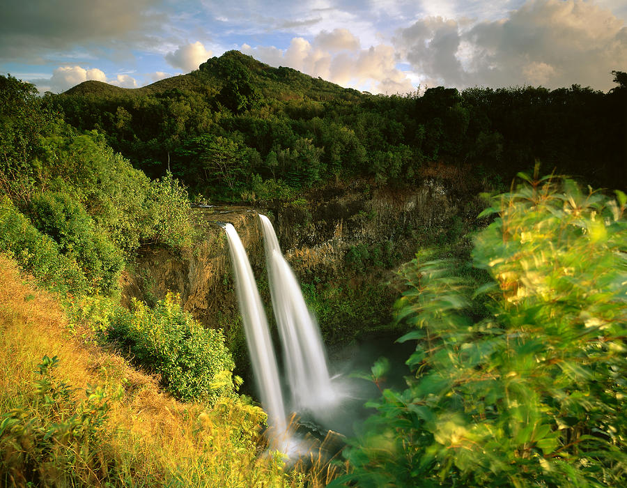 Hawaii, Kauai Island, Wailua Falls Digital Art by Giovanni Simeone