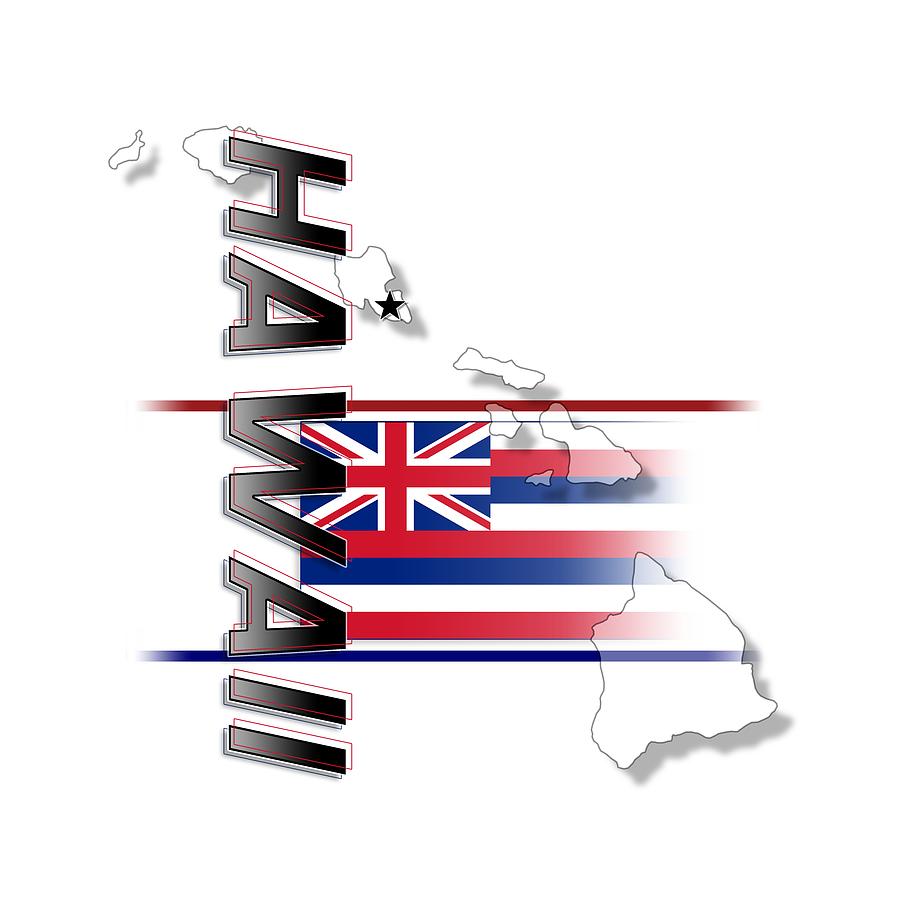 Hawaii State Vertical Print Digital Art by Rick Bartrand